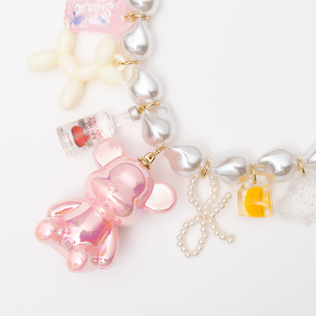 COLLAR PINK BEAR CHARMS
