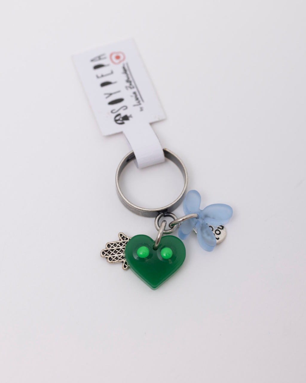 ANILLO CORAZON AZUL CLARO X LUCIA ZALBIDEA